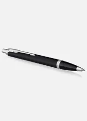 PARKER IM Ballpoint Pen Matte Black with Chrome Trim Medium Point with Blue