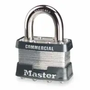 (1) Master Lock 1KA Commercial Padlock Hardened Keyed Alike