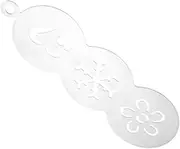 Mikinona 3pc Stainless Steel Cake Stencils Set Baking Templates for Cakes Cupcakes Easy Clean Decorative Patterns