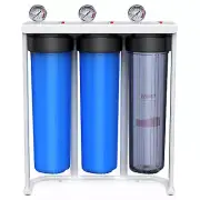 3 Stage Whole House Water Filter System 1" Port With Bracket 20-Inch Big Blue