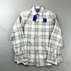 Apt 9 Shirt Womens Medium Gray Plaid Premier Flex Button Up Soft Flannel Top NWT