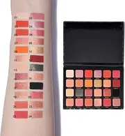 24 Colors Leopard Long Lasting Glamorous Eyeshadow Palette, 24-Color Leopard Eye Shadow Palette Shimmer Matte, High Pigmented Nudes Creamy Smokey Pallet Set (01)