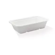 500 x Sugarcane Takeaway Container With Lid 500ml Serving takeaway