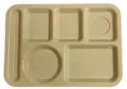 CARLISLE 6 Compartment Divided Cafeteria School Daycare Camping Food Tray plate