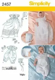 Simplicity Sewing Pattern 2457 Infant Christening Special Occasion Size XXS-M