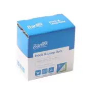 Bantex Hoop and Loop Dots 22mm White High Quality Self Adhesive Hook and Loop