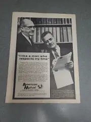 American Mutual Liability Insurance Company 1961 Print Ad 8x11 Vintage
