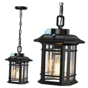Dusk to Dawn Outdoor Pendant Lights for Porch,Anti-Rust Aluminum Exterior
