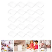 30 Pcs Plastic Storage Container Small Clear Boxes Containers Hinged Lid
