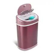 Catzon 15L Automatic Trash Can Stainless Steel Motion Sensor for Office Home -RoseGold