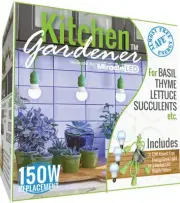 609903 Kitchen Gardener 3-Socket LED Grow Light Bulb Kit with Blue Spectrum S...
