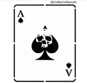 7x4 Inch Sturdy & Reusable Plastic Ace Of Spades Skull Stencil FREE SHIPPING