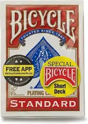 Bicycle SHORT DECK RED Playing Cards Make your own Svengali Magic Tricks Sealed