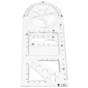 1 Set Students Drawing Stencils Multi-functional Engineering Rulers Office