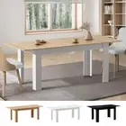 Oikiture 160/200cm Extendable Dining Table Kitchen Restaurant Cafe Table 4 Style
