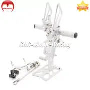 Silver CNC Rearset Footrest Footpegs Foot Pegs Pedals For KTM 690 Duke 2012-2019