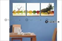 在飛比找Yahoo!奇摩拍賣優惠-KIPO-橫三聯式 三幅式 餐廳裝潢  廚房布置  水果圖案