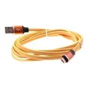 Orange 6ft USB Cable MicroUSB Charger Cord Power Wire Long for Cell Phones