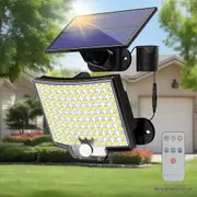 Illuminate your outdoor space with Danoz Direct's 106LED Solar Light! With motion sensor technology and Remote control