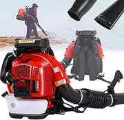 95CC Petrol Backpack Leaf Blower, 12000rpm Gas Powered Backpack SnowBlower with Thickened Cushion and 2 Stroke Engine for Lawn/Garden Care Yard Snow/Grass Blowing Dust Debris from