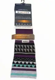 Ladies Windsor Gradual Compression Socks Plum Purple 15/20 MMHG 20" Long 10-13