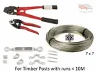 22x Balustrade Kits Stainless Steel 316 100M Wire Rope Swaging Tool Turnbuckle