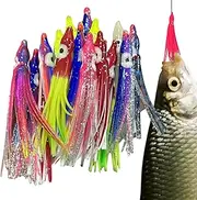Fishing Lures Kit,Soft Bait Squid Lures Trolling Skirt - 20X Swimbait Realistic, Fishing Accessories for Bass, Trout, Salmon, Pike, Walleye