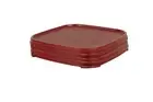 Tupperware Modular Mates Cranberry Square Lids Set of 4 + Free Shipping