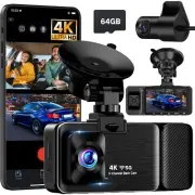 LECTRUS 3 Channel 4K Dash Cam Front and Rear Inside 5G WiFi Dash Cam APP Cont...