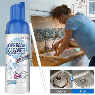 60ml Pipe Foam Cleaner Prevent Blockage Pipe Foam Dredge Agent Sewer Toilet