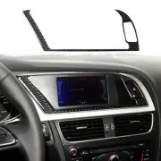Carbon Fiber Black GPS Navigation System Panel Frame Trim For Audi A4 B8 A5 (for: Audi)