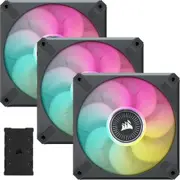 Corsair ML ELITE Series ML120 RGB ELITE 120mm Magnetic Levitation RGB Fan with AirGuide, 3 Pack with Lighting Node CORE, Black [CO-9050113-WW]