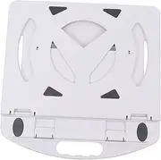 Mikinona 1Pc Elevated Laptop Stand Rotating Rack for Ergonomic Sink Base White Compatible with Laptops for Reducing Neck and Back