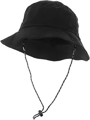 [TINEASUR] Foldable Sun Hat Summer Hats Men's Hat Hats for Men Cap for Men Bucket Hats for Woman Men Hats Hiking Hat Caps Bucket Hat for Women Decorative Sun Hat Folding Hat Black Polyester