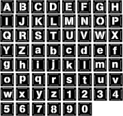 Eage 1 Inch Letter Stencils for Painting, 62 Pcs Reusable Plastic Letter Number