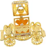 PENIKOKO Jeweled Trinket Box Hand Painted Enameled Jewelry Organizer with Build Charming Design for Earrings Rings Storage Elegant Decorative