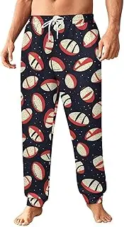 [Generic] Men's Sweatpants, Rugby Balls with Touchdown Symbols-103, Polyester Joggers, Sweatpants Jogging Pants for Workout Running