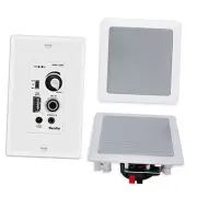 5.25 Inch Bluetooth Ceiling Speakers with Wall Mount Control Amplifier