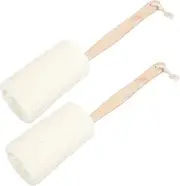 Healeved Body Exfoliator Scrub Scrubber Wooden Handle Home Shower Cleaning Brush