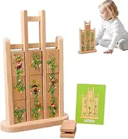 Monkey Matching Puzzle | Colorful Kids Board Games with Cards | Wooden Early Educational Learning Tool, Kids Travel Games for Boys, Girls
