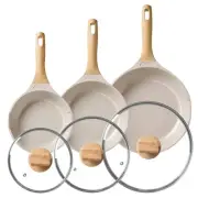 Nonstick Frying Pans With Lid Granite Frying Pan Set, Induction Omelette Pans...
