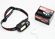 Mini Waterproof XPE COB LED 6-mode Headlight Headlamp USB w/Rechargeable Battery
