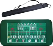 TX GIRL Craps Layouts Poker Table Tops Texas Hold'em Poker Table Mat 1.8 * 0.9m Green Rubber Poker Layouts Table Cloth Game Cloth with Chinese/English (Size : 1.8 * 0.9m)
