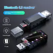 Bluetooth 5.3 Receiver Mp3 Player 3.5mm Aux Jack USB Wireless Audio Adapter