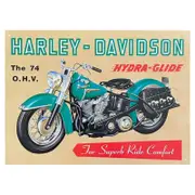 Harley-Davidson Hydra-Glide Embossed Sign 40.5 x 28.5cm