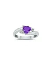 Gem Spark 14K 0.78 ct. tw. Diamond & Amethyst Ring