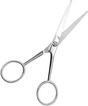 Healeved Beard Trimming Scissors Stainless Steel Facial Scissors with Toothed Design for Precision Cutting Skid Comfort Grip Stylish Appearance for Grooming Routine