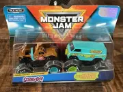 Monster Jam Truck 2 Pack Set SCOOBY-DOO vs THE MYSTERY MACHINE Double Down NEW