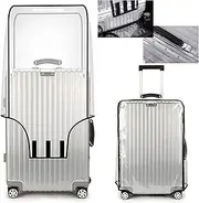 [LQKS] PVC Luggage Cover,Clear Suitcase Cover Protector,Luggage Cover Protector,Waterproof Suitcase Dust Cover,Protect Suitcase from Scratch Dyeing - Suitable for Wheeled Suitcase Luggage(24in)