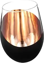 NOLITOY Stemless Wine Glass Decorative Cocktail Cup for Home Office and Parties Clear Glass Drinkware for Wine and Whiskey